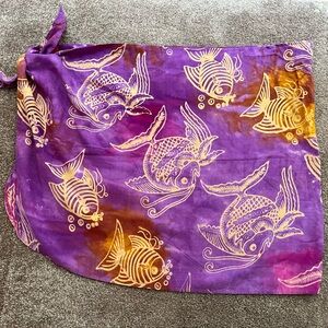 Vintage Fish Print Mini Sarong